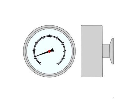 Pessure gauge with TC 50.5mm rear connection